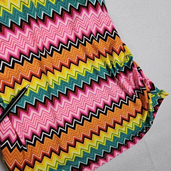 Coogi Beach Coverup Dress Womens S Chevron Colorful Y2K Mini Halter Padded Bra - Picture 9 of 16